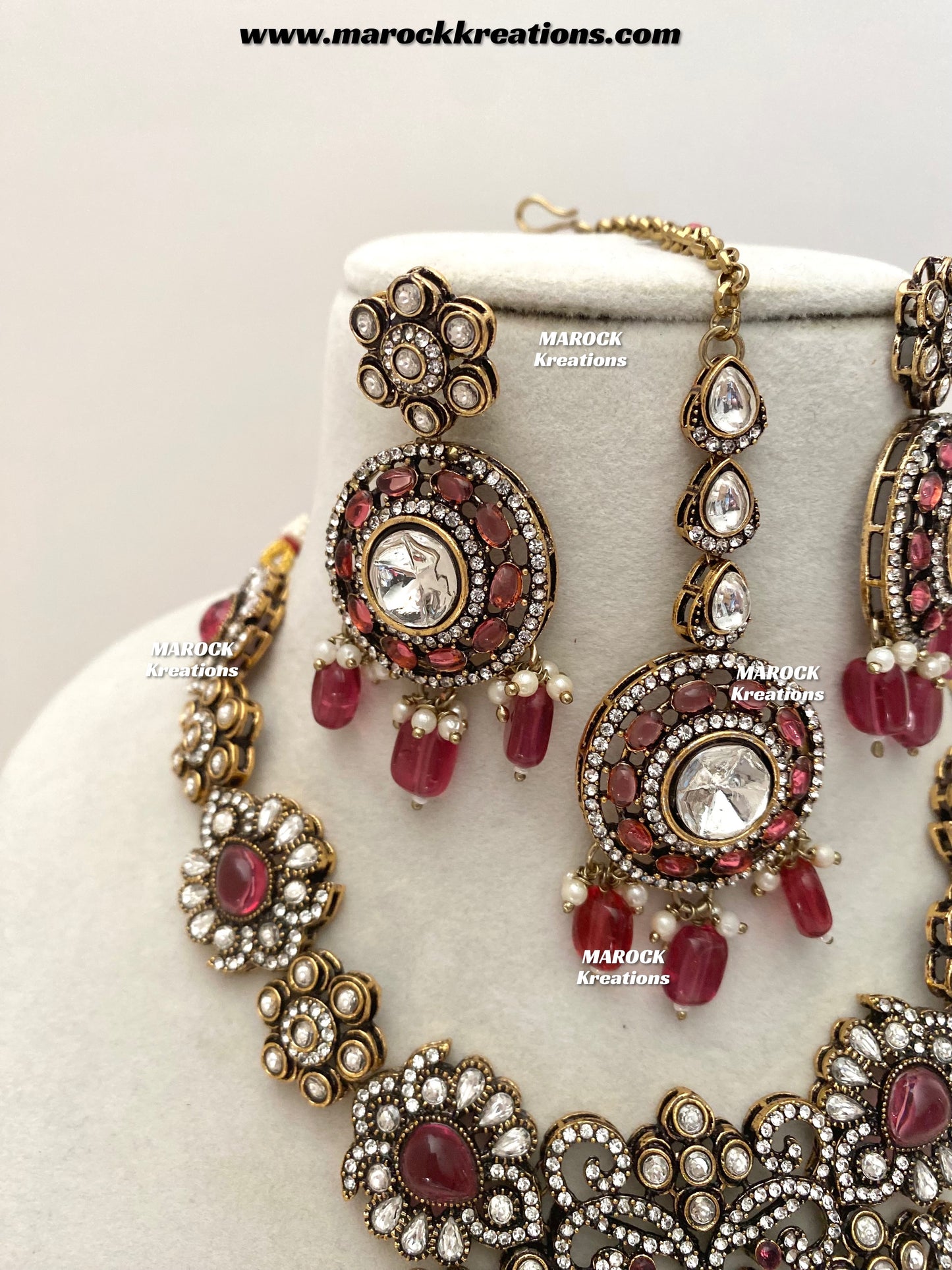 Luna Sabyasachi inspired Victorian Kundan Statement necklace set