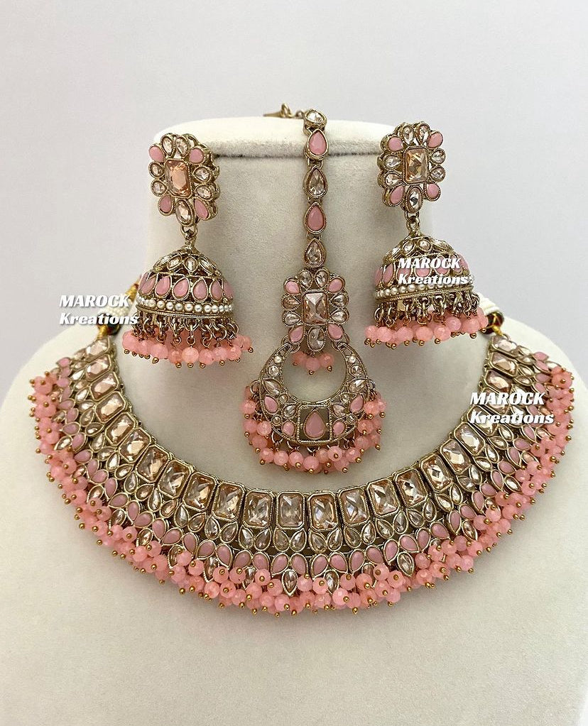 Antique Gold Polki Necklace set