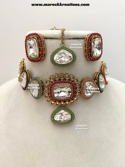 Ira Premium Quality Kundan statement choker set