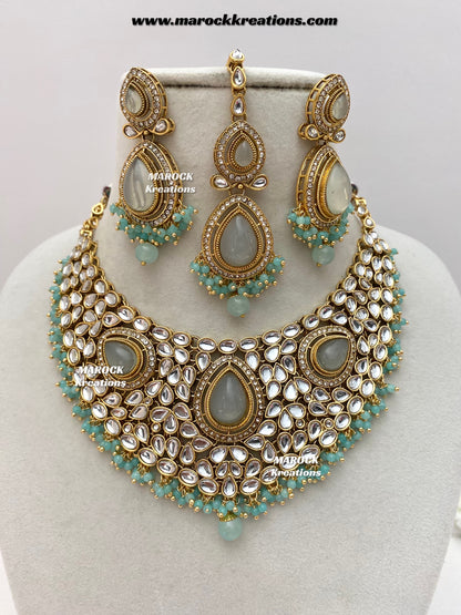 Veena Premium Quality Kundan Statement Necklace set