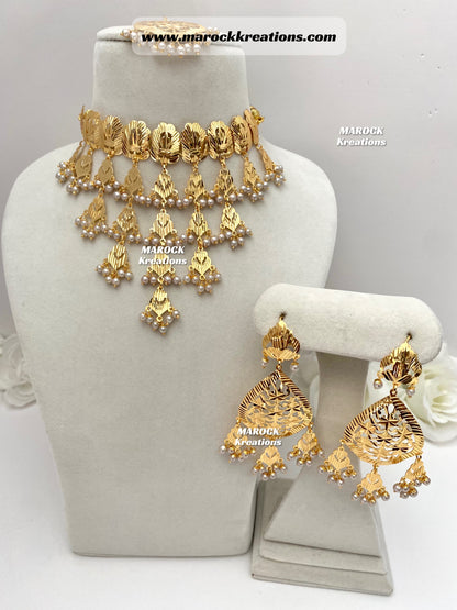 Mahi Gold plated trendy traditional choker set