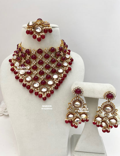 Connie Premium Quality Statement Kundan Necklace/Bridal set