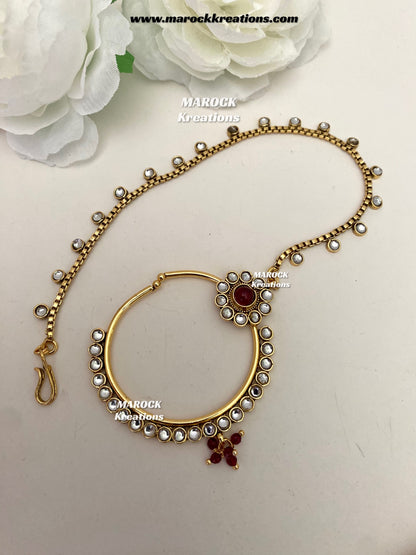 Kanishka Premium Quality Kundan Maroon/Dark Red Statement Bridal set