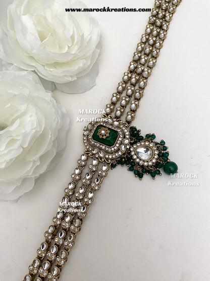 Premium Quality Antique Kundan Statement Bridal set