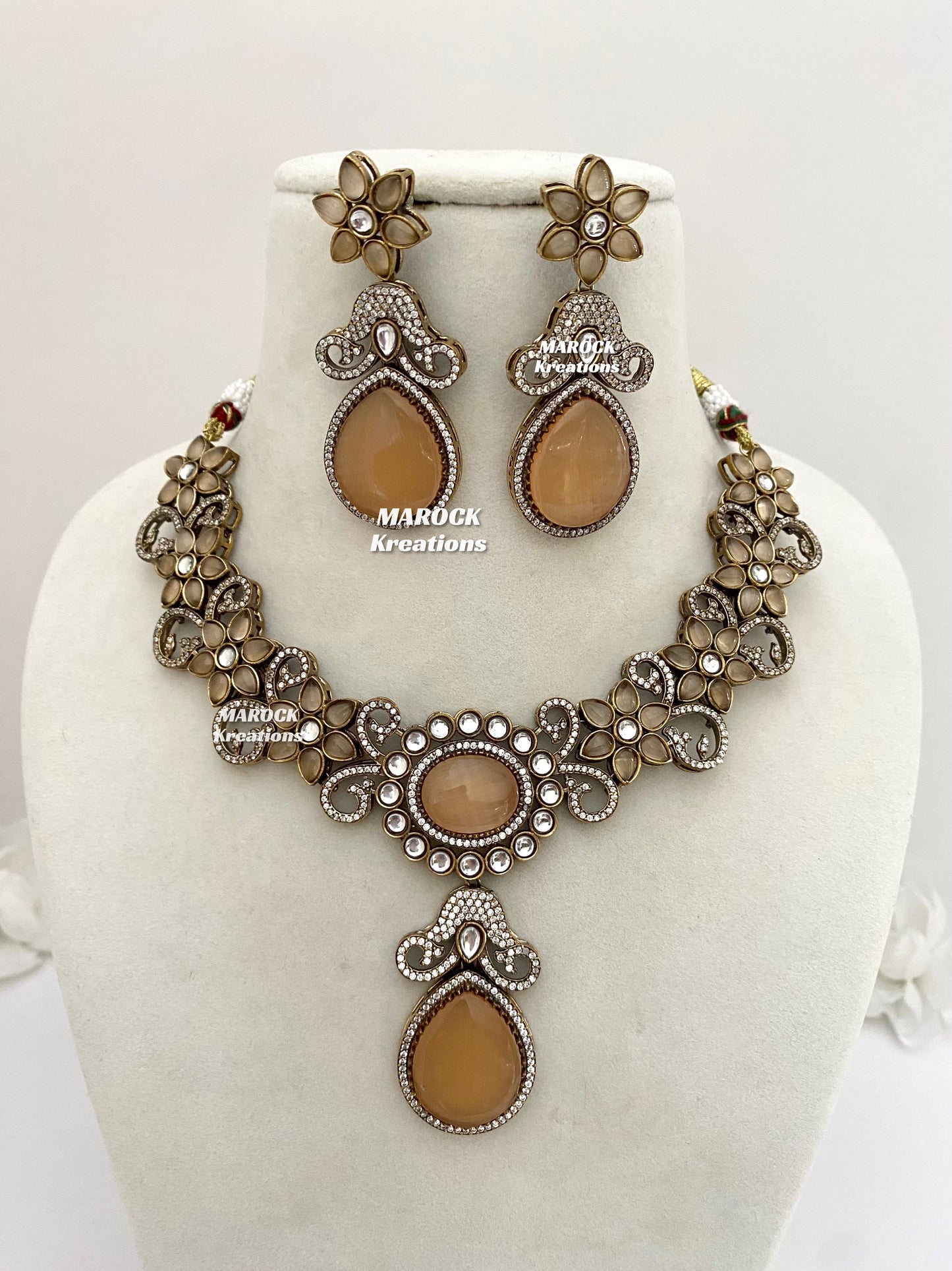 Freya Sabyasachi inspired Premium Quality Moissanite Kundan Necklace set