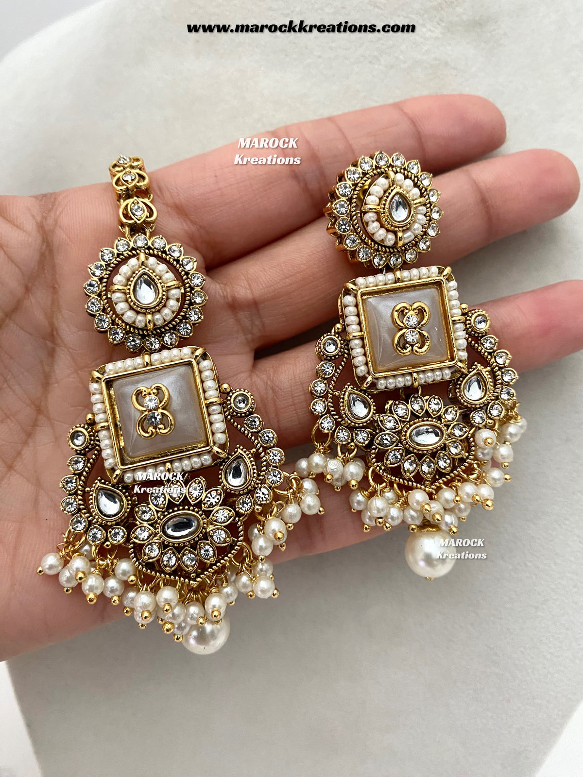 Nidhi Premium Quality Kundan Statement necklace set