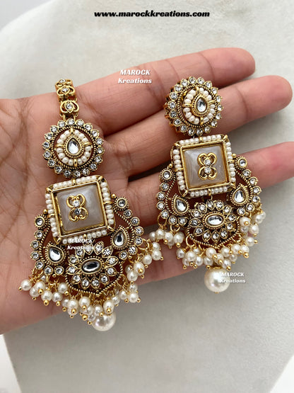 Nidhi Premium Quality Kundan Statement necklace set