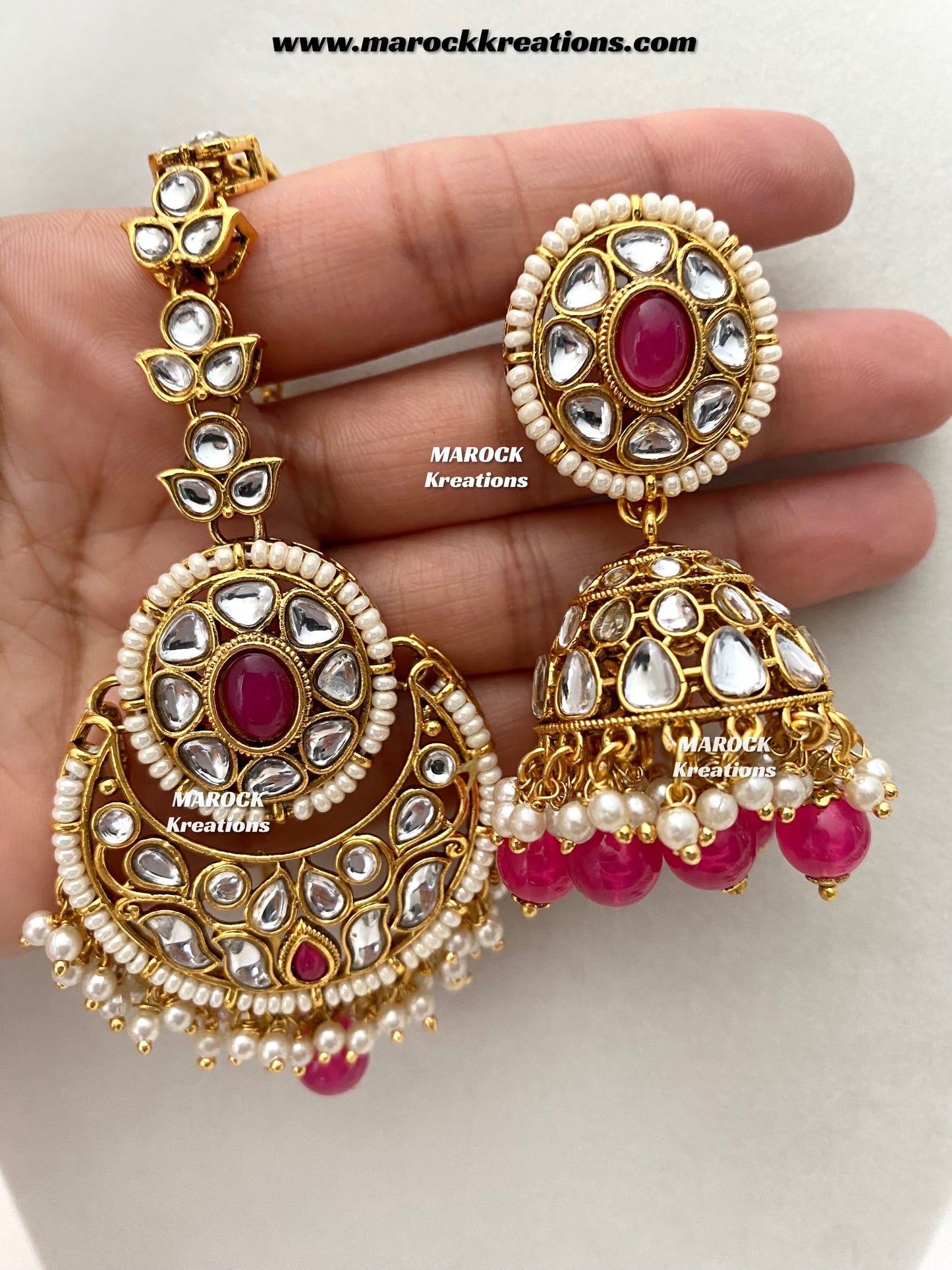 Neela Premium Quality Kundan Statement Rani haar set