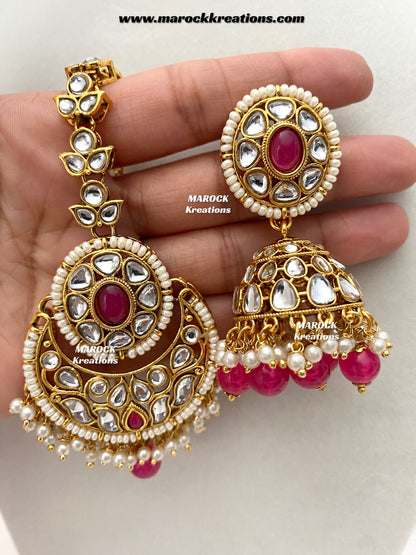 Neela Premium Quality Kundan Statement Rani haar set