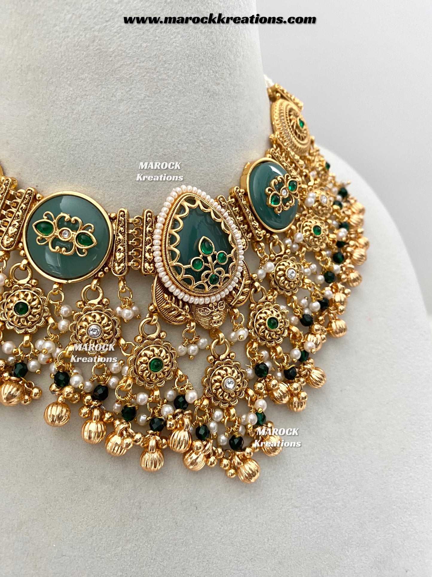 Kirat Premium Quality exclusive Gold Plated heritage necklace set