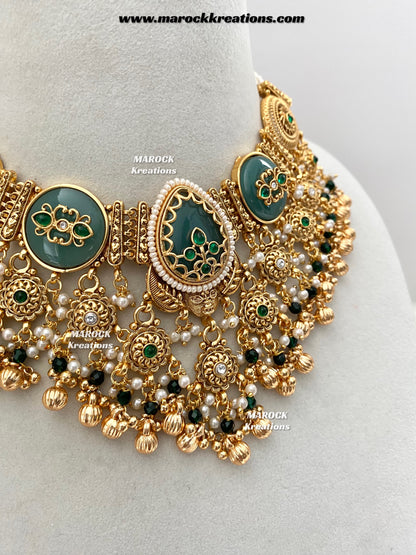 Kirat Premium Quality exclusive Gold Plated heritage necklace set