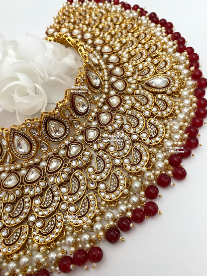 Premium Quality Kundan Meenakari Bridal set/Indian bridal jewelry