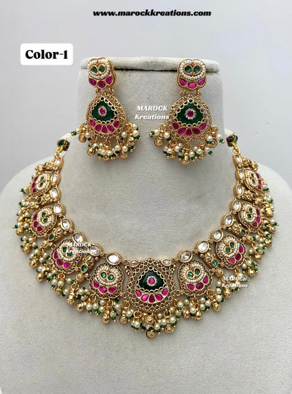 Rupal Premium Quality exclusive Gold Plated heritage necklace set