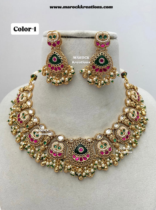 Rupal Premium Quality exclusive Gold Plated heritage necklace set