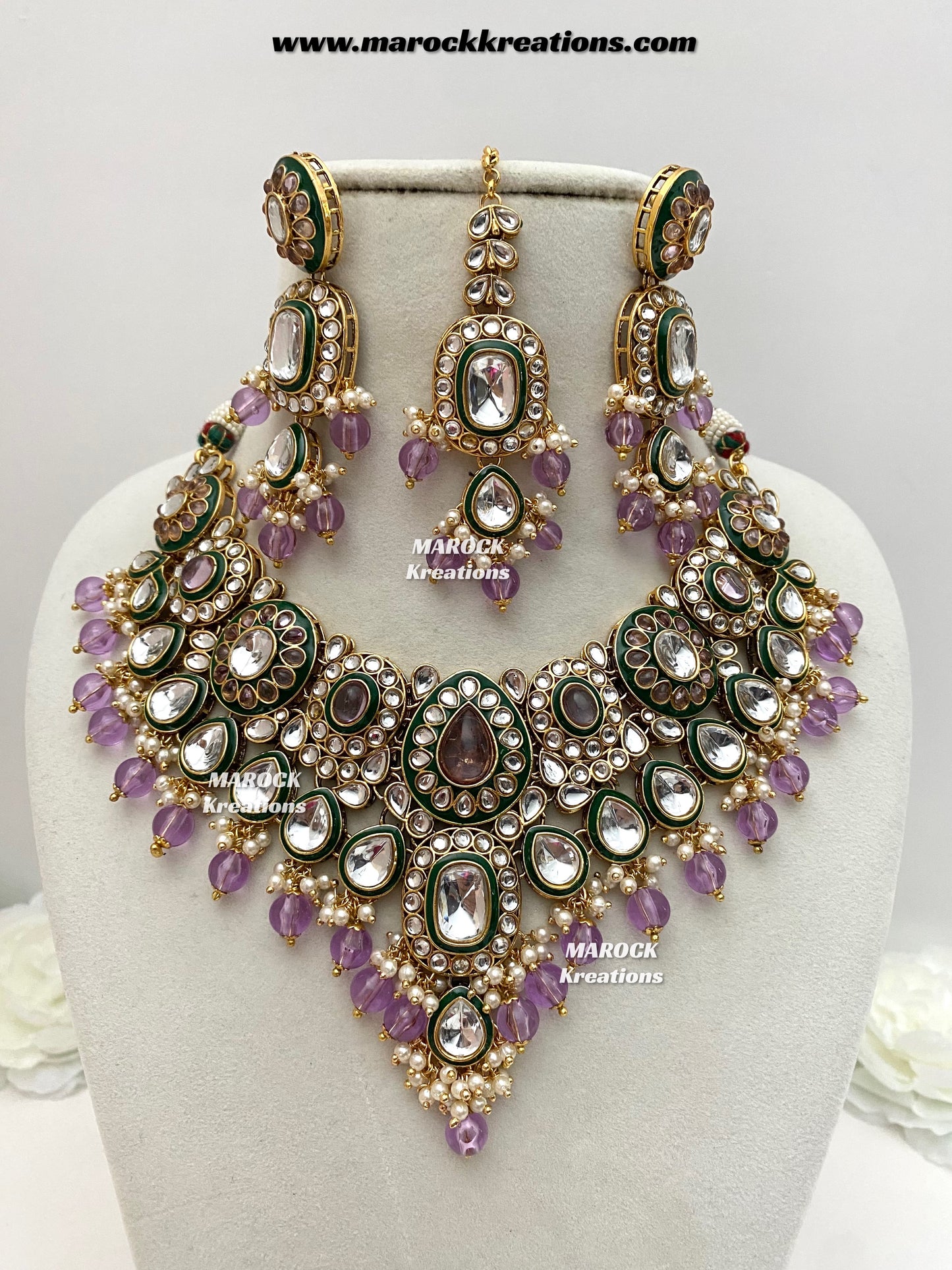 Premium Quality Kundan Statement Necklace set
