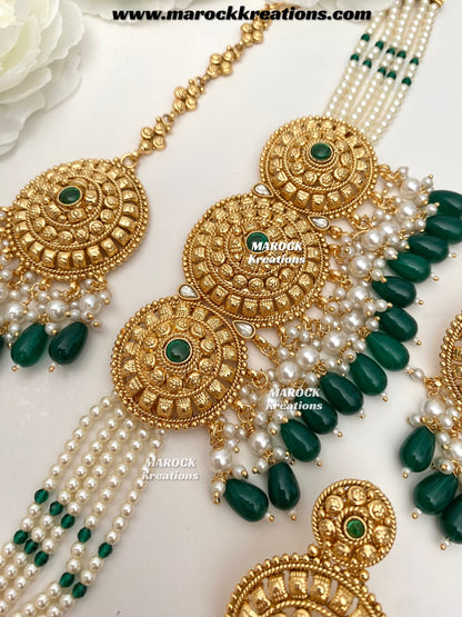 Anuja Premium Quality Gold Plated statement choker set
