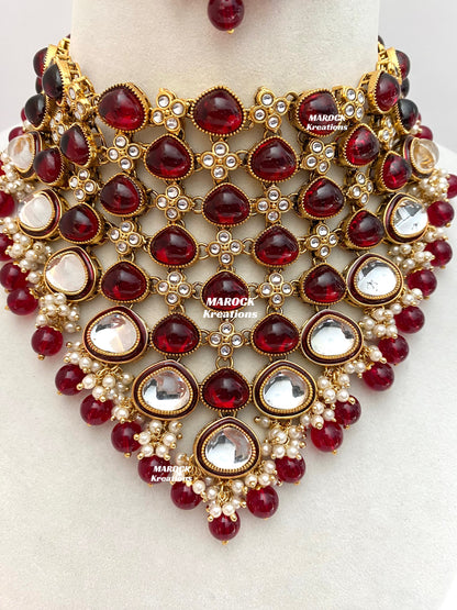 Connie Premium Quality Statement Kundan Necklace/Bridal set