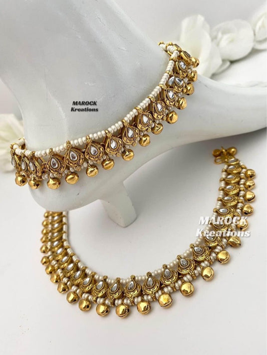 High quality Kundan Anklets/Payal/Jhanjhran