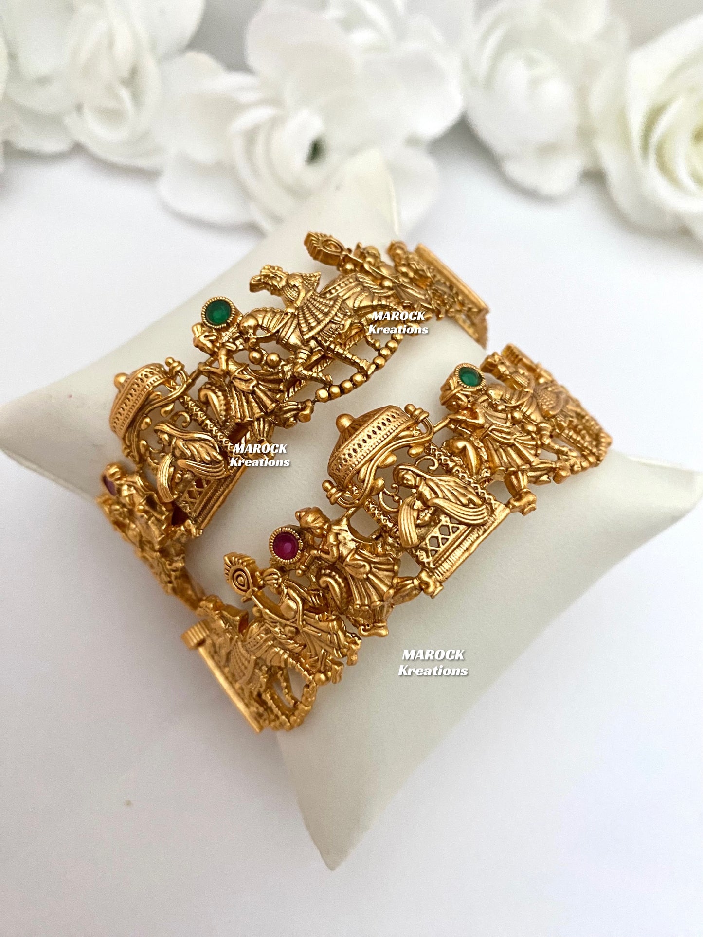 Gold plated openable Doli/Barat kade/Bangles/Kangan