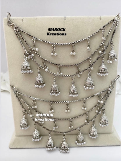 Polki triple layer Saharey/Ear chains