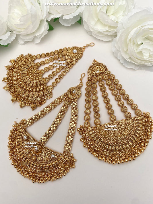 Kunika Premium Quality Gold Plated Jhoomer/Passa