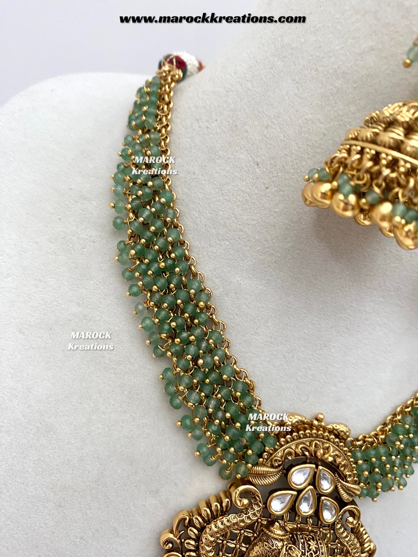 Sahana Premium Quality Gold Plated Rajwadi necklace set