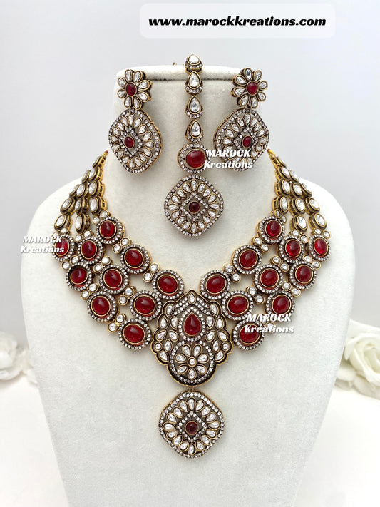 Jessie Tyani inspired Kundan Statement Necklace set