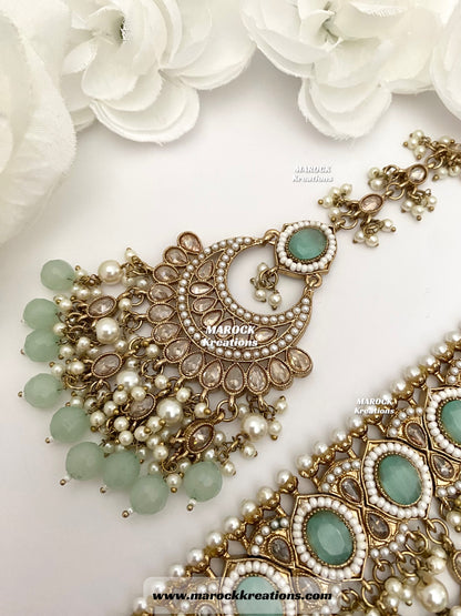 Sabyasachi inspired Antique Gold Polki statement choker sets