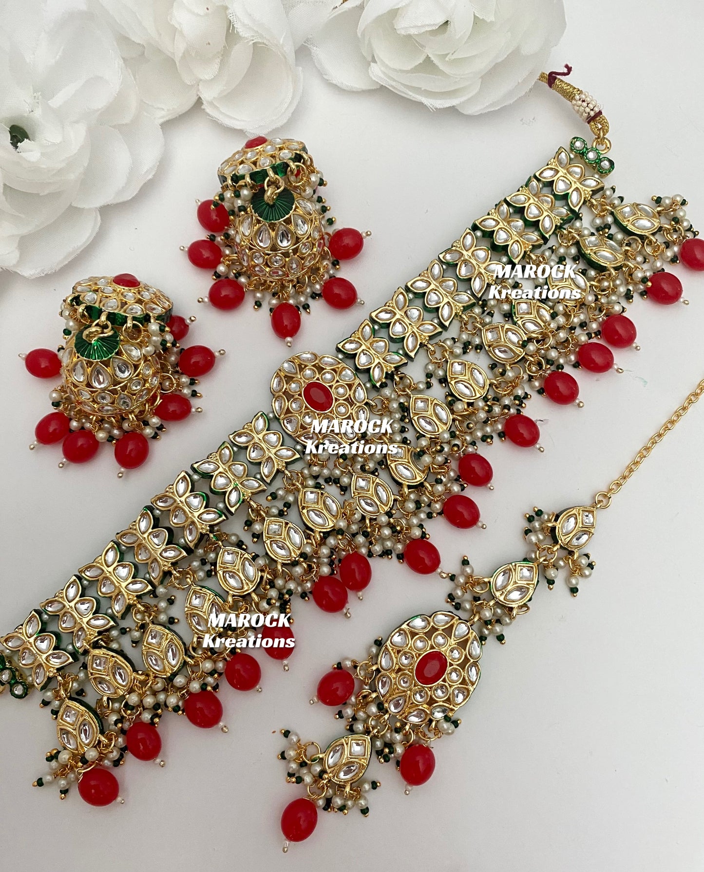 Premium Quality Thappa Kundan Statement Choker set