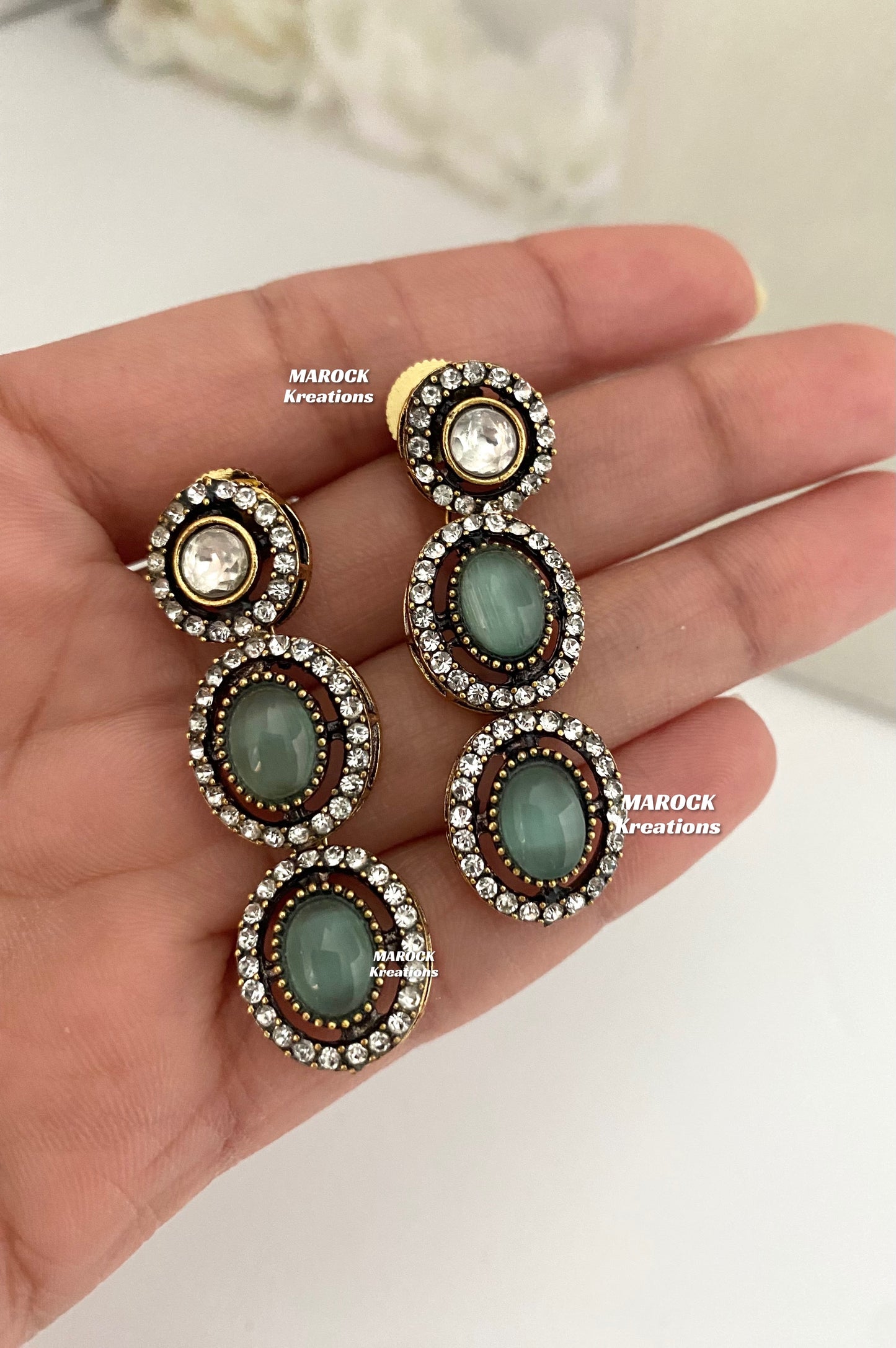 Sheenam Victorian Kundan Double layer Necklace set