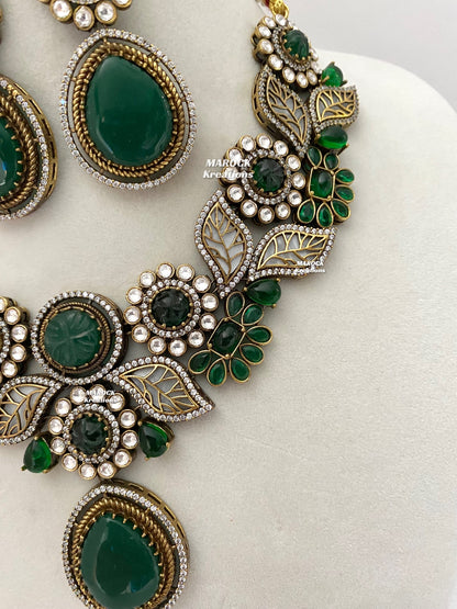 Angela Sabyasachi inspired Premium Quality Moissanite Kundan Necklace set