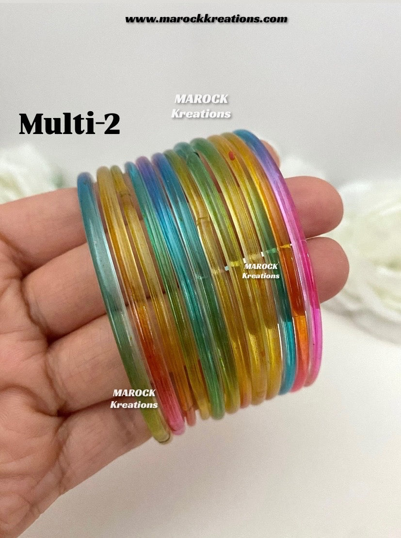 Jelly Glass bangles (Pack of 1 dozen)