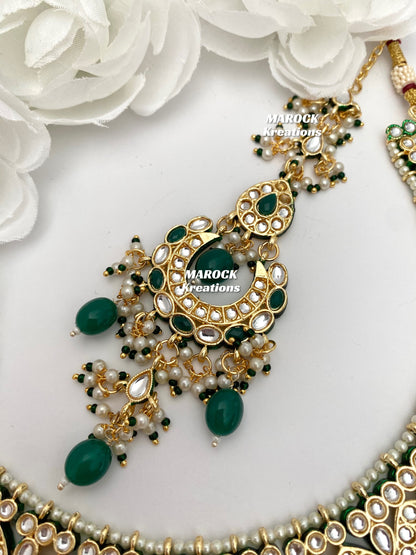 Premium Quality Thappa Kundan Statement Necklace set