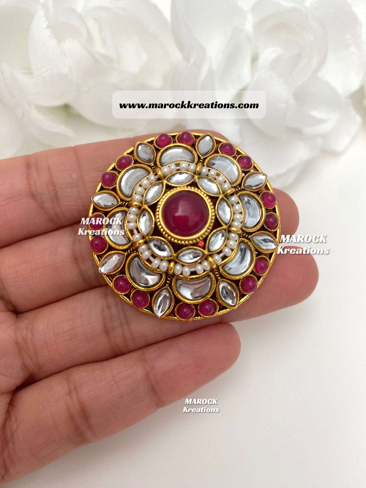 Kundan Statement adjustable Finger Rings