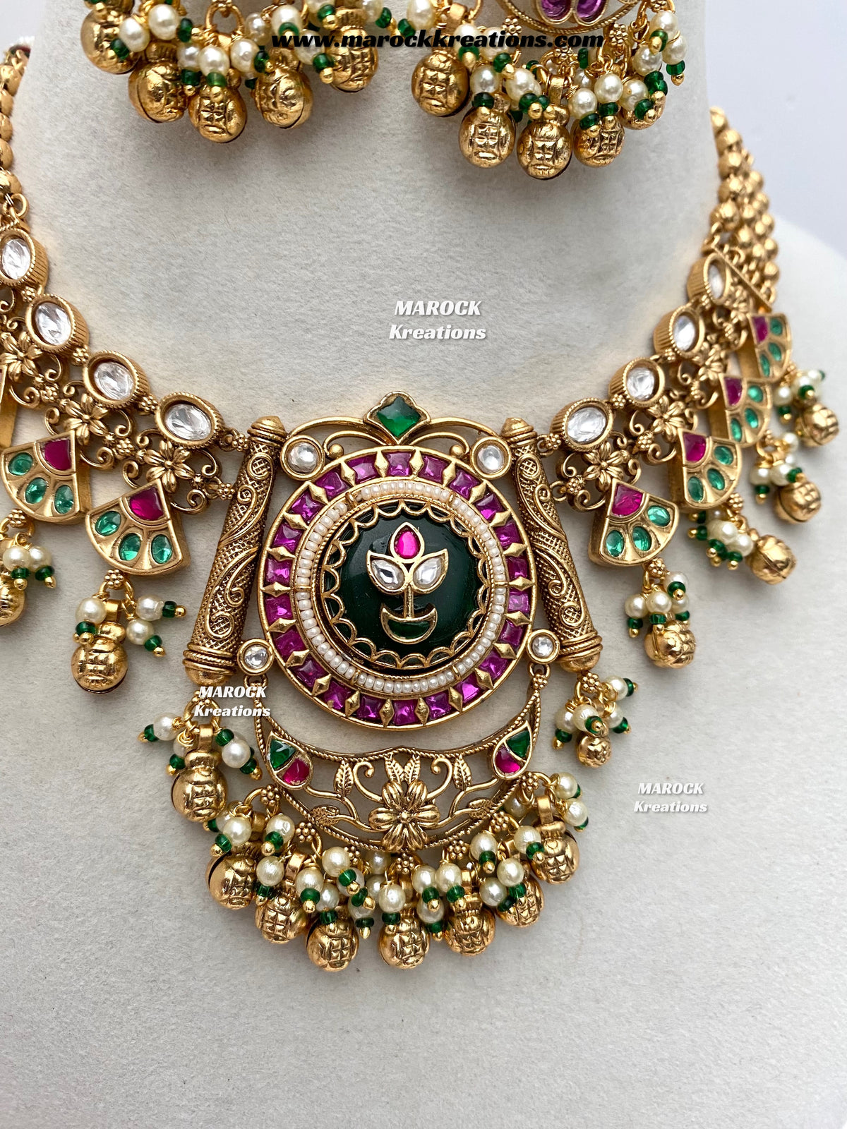 Premium Quality exclusive Gold Plated heritage necklace set