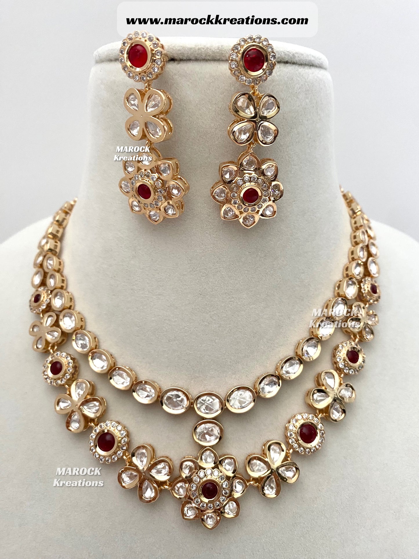 Diva Tyani Inspired Premium Quality gold plated Kundan double layer exclusive Necklace set