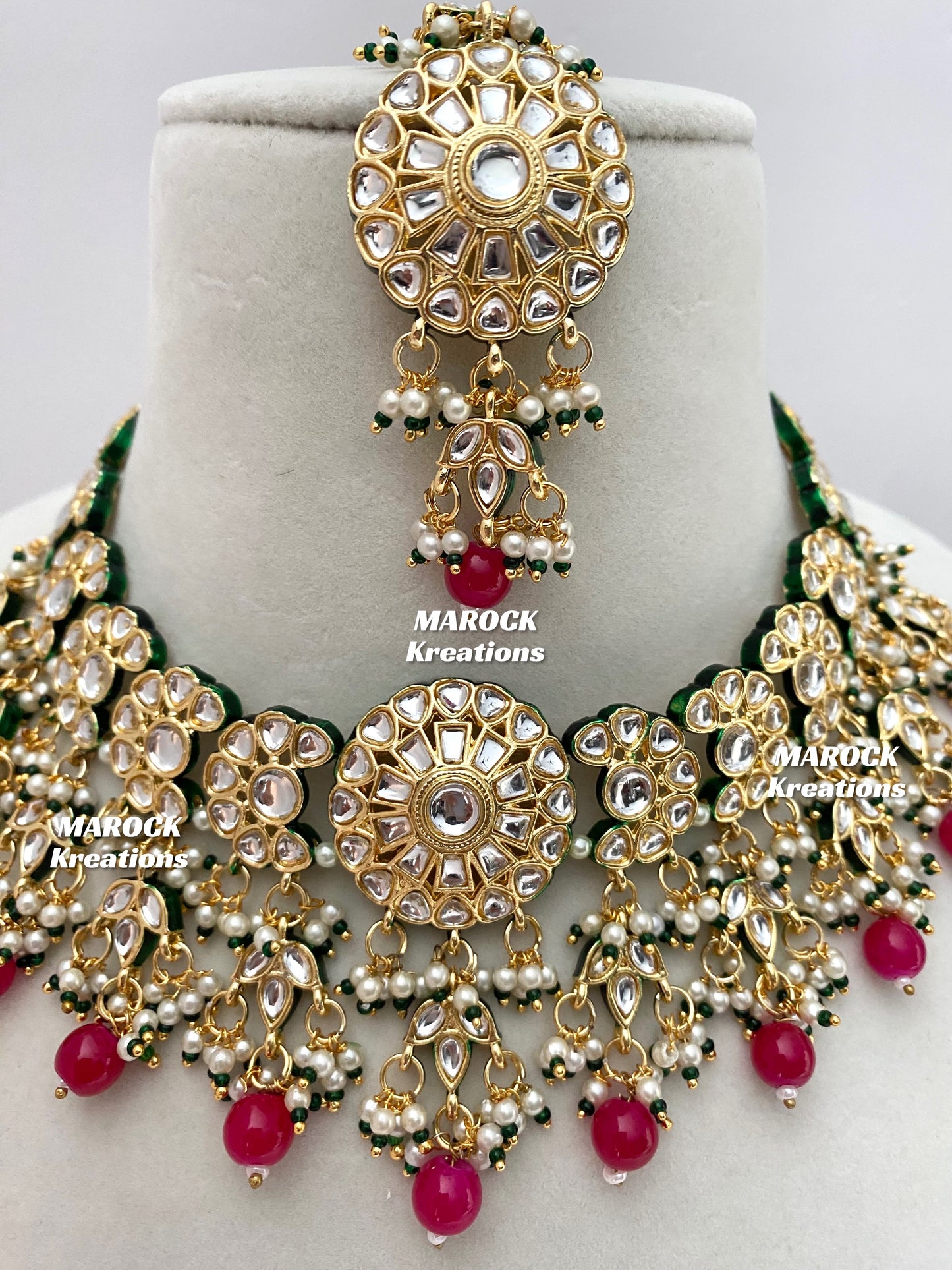 Premium Quality Thappa Kundan Statement Necklace sets