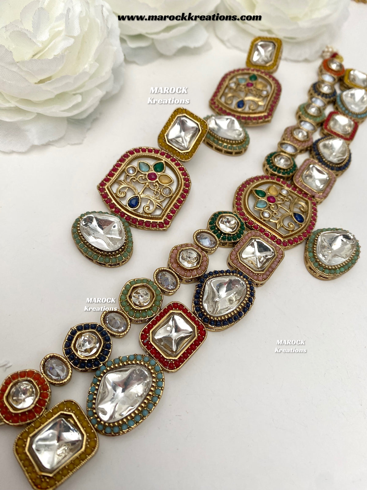 Anju Premium Quality Kundan statement choker set