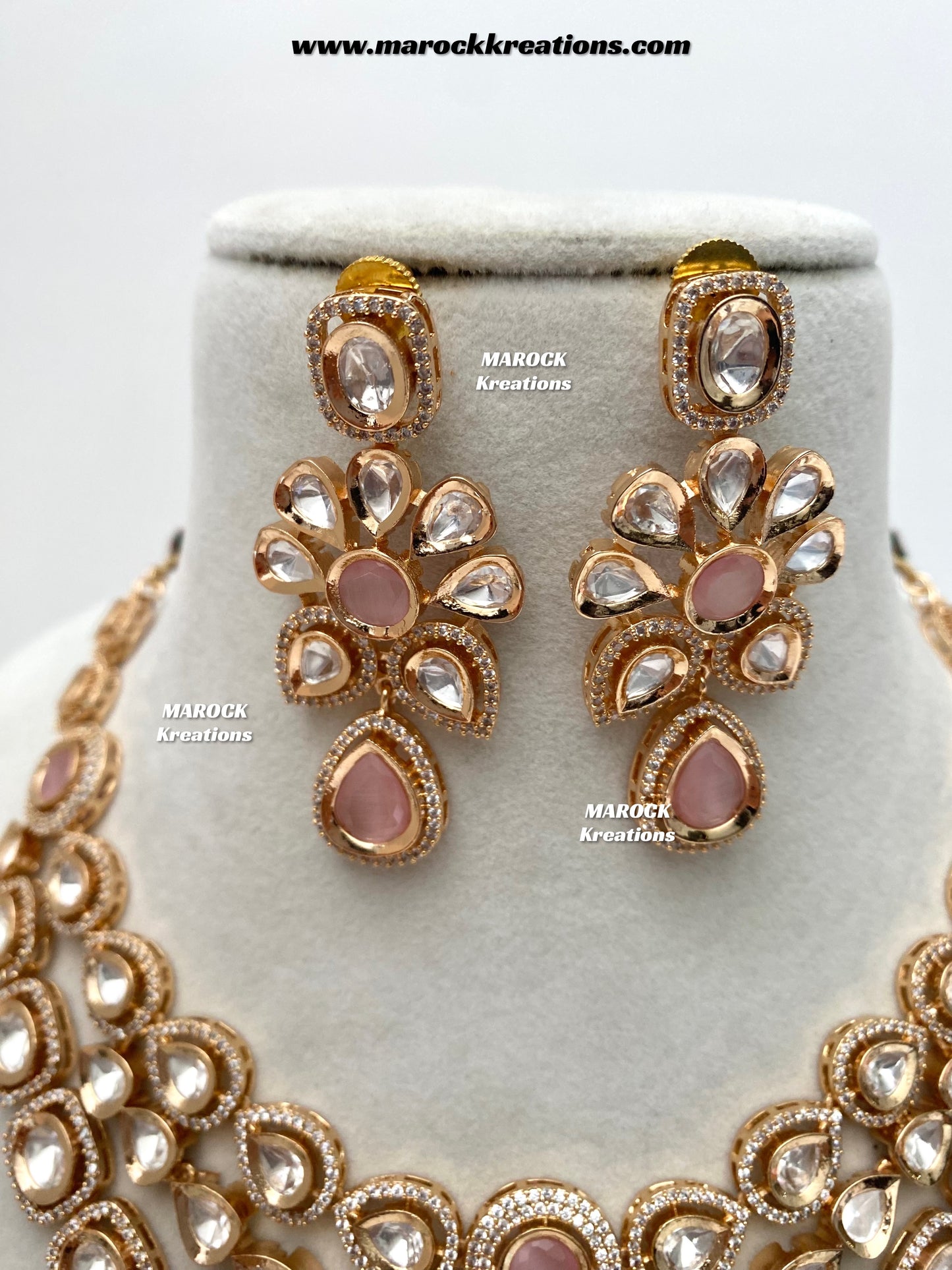 Mahnoor Premium Quality Tyani inspired Gold plated statement necklace set