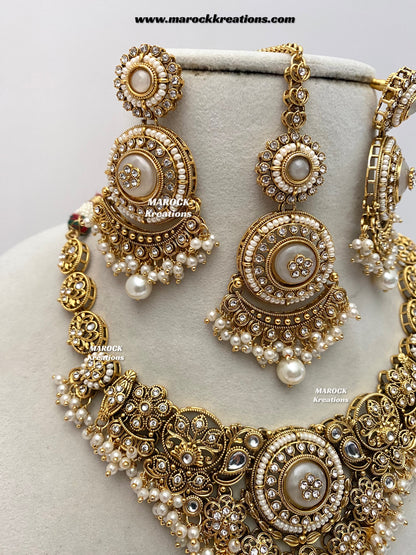 Kavitha Premium Quality Kundan Statement Necklace set