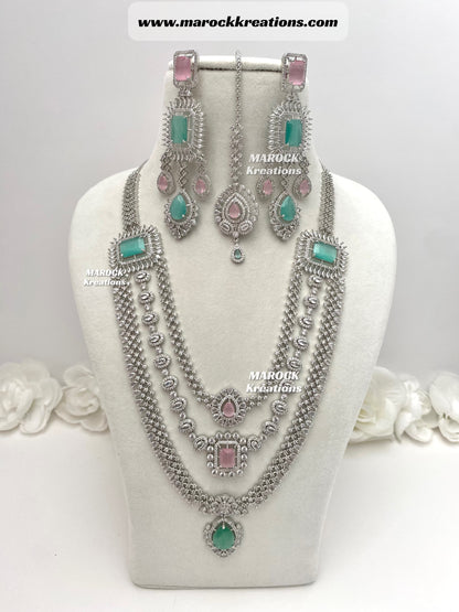 Rabia American Diamond 3 layers Rani Haar set