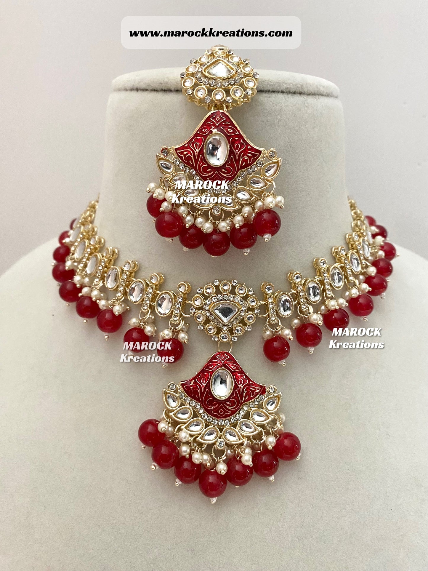 Myra Kundan Meenakari Necklace/Choker set