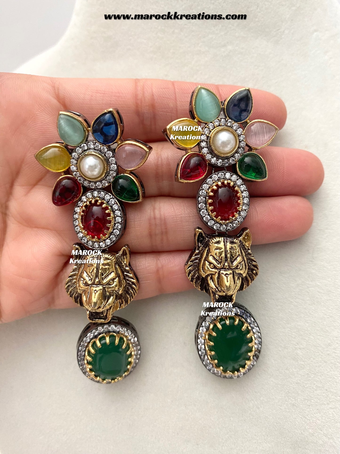 Sabeen Sabyasachi inspired Victorian Kundan Statement necklace set