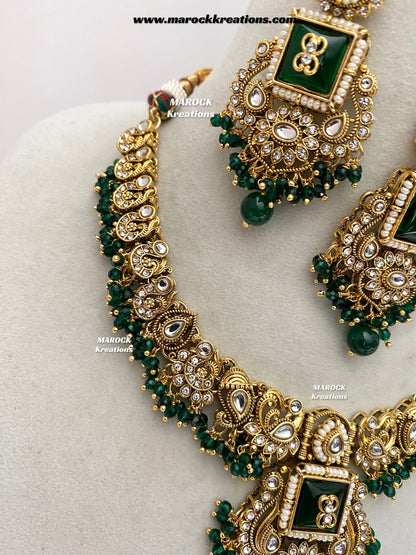 Nidhi Premium Quality Kundan Statement necklace set