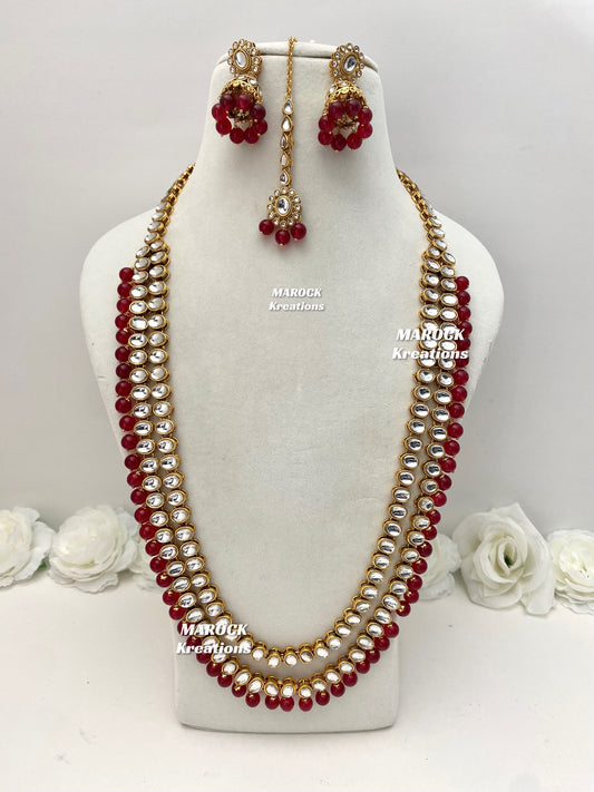 Saroj Premium Quality Kundan Rani haar set