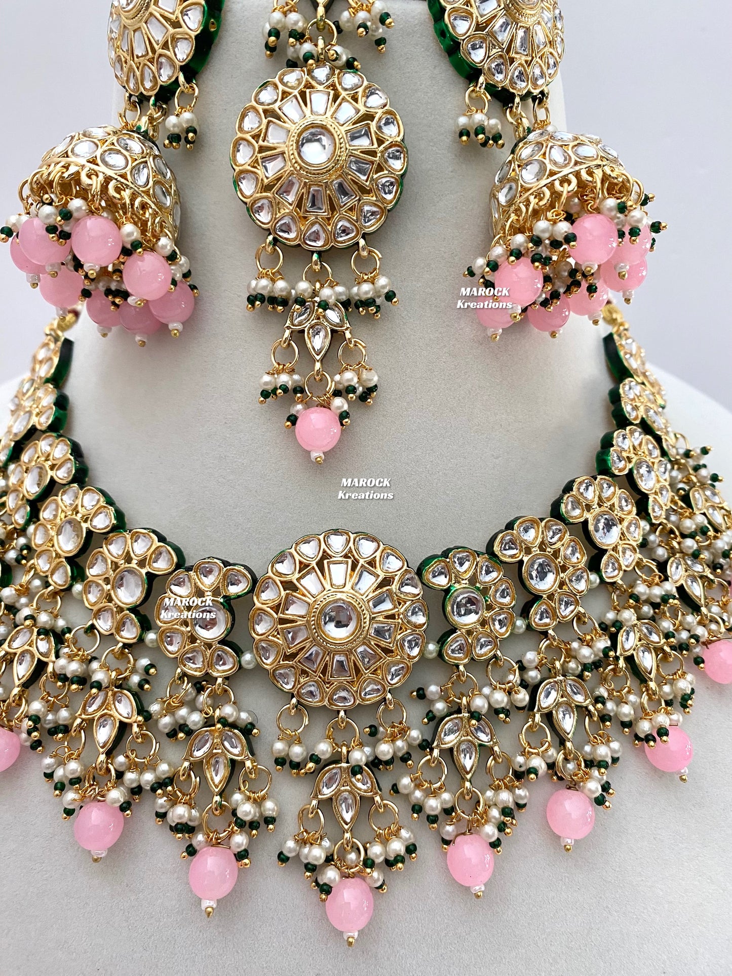 Premium Quality Thappa Kundan Statement Necklace sets