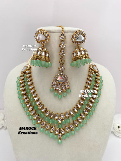 Premium Quality double layer Kundan Necklace sets/2 layer necklace sets