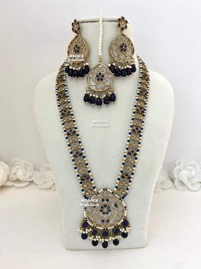 Monica Polki MOP Rani Haar/Long Necklace set