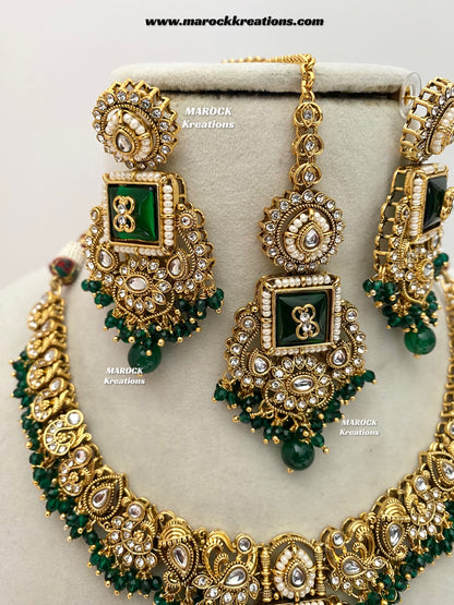 Nidhi Premium Quality Kundan Statement necklace set