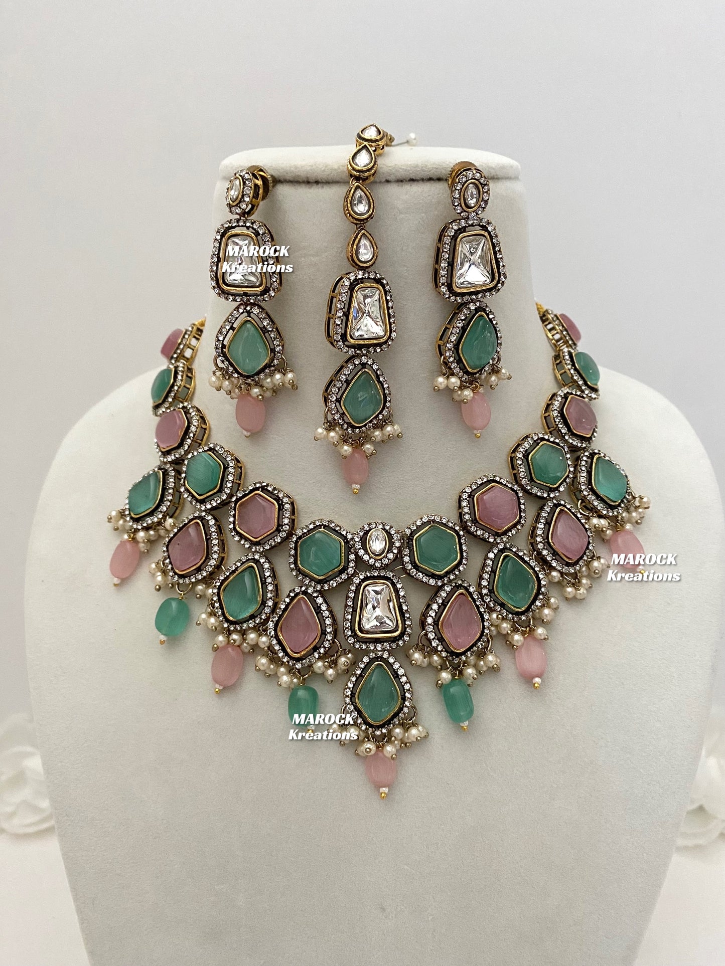 Smita Victorian Kundan Statement Necklace set